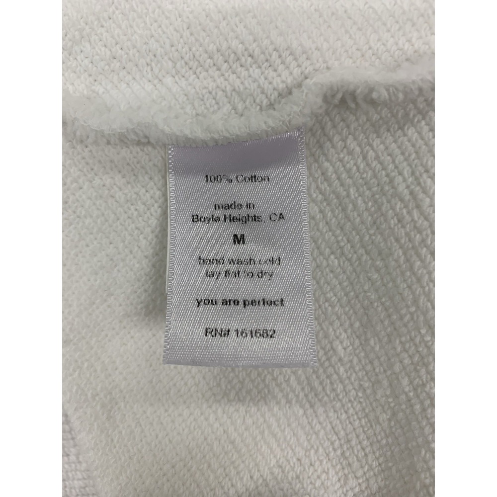 New Perfect White Tee Niall French Terry 3/4 Sweatshirt White Size Medium - Picture 5 of 6
